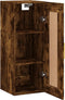 vidaXL - Wandkast - 34,5x34x90 - cm - bewerkt - hout - gerookt - eikenkleurig