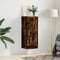 vidaXL - Wandkast - 34,5x34x90 - cm - bewerkt - hout - gerookt - eikenkleurig