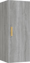vidaXL - Wandkast - 34,5x34x90 - cm - bewerkt - hout - grijs - sonoma - eikenkleurig