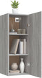 vidaXL - Wandkast - 34,5x34x90 - cm - bewerkt - hout - grijs - sonoma - eikenkleurig