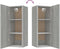 vidaXL - Wandkast - 34,5x34x90 - cm - bewerkt - hout - grijs - sonoma - eikenkleurig
