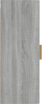 vidaXL - Wandkast - 34,5x34x90 - cm - bewerkt - hout - grijs - sonoma - eikenkleurig