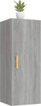 vidaXL - Wandkast - 34,5x34x90 - cm - bewerkt - hout - grijs - sonoma - eikenkleurig