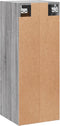 vidaXL - Wandkast - 34,5x34x90 - cm - bewerkt - hout - grijs - sonoma - eikenkleurig
