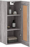 vidaXL - Wandkast - 34,5x34x90 - cm - bewerkt - hout - grijs - sonoma - eikenkleurig