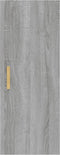 vidaXL - Wandkast - 34,5x34x90 - cm - bewerkt - hout - grijs - sonoma - eikenkleurig