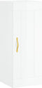 vidaXL - Wandkast - 34,5x34x90 - cm - bewerkt - hout - hoogglans - wit