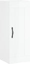 vidaXL - Wandkast - 34,5x34x90 - cm - bewerkt - hout - hoogglans - wit