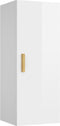 vidaXL - Wandkast - 34,5x34x90 - cm - bewerkt - hout - hoogglans - wit
