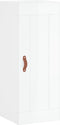 vidaXL - Wandkast - 34,5x34x90 - cm - bewerkt - hout - hoogglans - wit