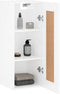 vidaXL - Wandkast - 34,5x34x90 - cm - bewerkt - hout - hoogglans - wit