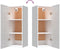 vidaXL - Wandkast - 34,5x34x90 - cm - bewerkt - hout - hoogglans - wit