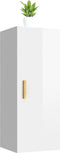 vidaXL - Wandkast - 34,5x34x90 - cm - bewerkt - hout - hoogglans - wit