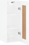 vidaXL - Wandkast - 34,5x34x90 - cm - bewerkt - hout - hoogglans - wit