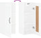vidaXL - Wandkast - 34,5x34x90 - cm - bewerkt - hout - hoogglans - wit