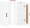 vidaXL - Wandkast - 34,5x34x90 - cm - bewerkt - hout - hoogglans - wit