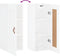 vidaXL - Wandkast - 34,5x34x90 - cm - bewerkt - hout - hoogglans - wit