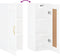 vidaXL - Wandkast - 34,5x34x90 - cm - bewerkt - hout - hoogglans - wit