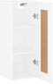 vidaXL - Wandkast - 34,5x34x90 - cm - bewerkt - hout - hoogglans - wit