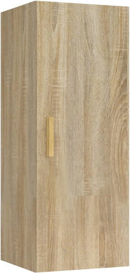 vidaXL - Wandkast - 34,5x34x90 - cm - bewerkt - hout - sonoma - eikenkleurig