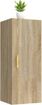 vidaXL - Wandkast - 34,5x34x90 - cm - bewerkt - hout - sonoma - eikenkleurig