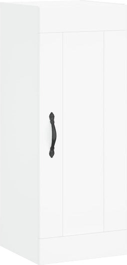 vidaXL - Wandkast - 34,5x34x90 - cm - bewerkt - hout - wit