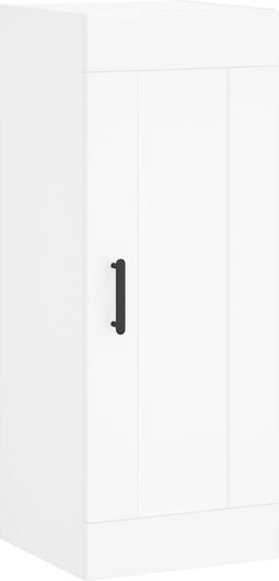 vidaXL - Wandkast - 34,5x34x90 - cm - bewerkt - hout - wit