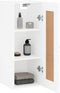 vidaXL - Wandkast - 34,5x34x90 - cm - bewerkt - hout - wit