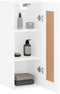vidaXL - Wandkast - 34,5x34x90 - cm - bewerkt - hout - wit