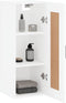 vidaXL - Wandkast - 34,5x34x90 - cm - bewerkt - hout - wit