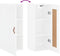 vidaXL - Wandkast - 34,5x34x90 - cm - bewerkt - hout - wit