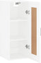 vidaXL - Wandkast - 34,5x34x90 - cm - bewerkt - hout - wit