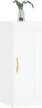 vidaXL - Wandkast - 34,5x34x90 - cm - bewerkt - hout - wit