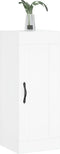 vidaXL - Wandkast - 34,5x34x90 - cm - bewerkt - hout - wit