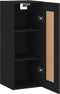 vidaXL - Wandkast - 34,5x34x90 - cm - bewerkt - hout - zwart