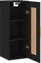 vidaXL - Wandkast - 34,5x34x90 - cm - bewerkt - hout - zwart
