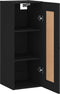 vidaXL - Wandkast - 34,5x34x90 - cm - bewerkt - hout - zwart