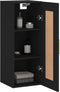 vidaXL - Wandkast - 34,5x34x90 - cm - bewerkt - hout - zwart