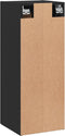vidaXL - Wandkast - 34,5x34x90 - cm - bewerkt - hout - zwart