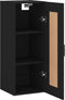 vidaXL - Wandkast - 34,5x34x90 - cm - bewerkt - hout - zwart