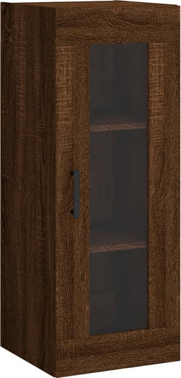 vidaXL - Wandkast - 34,5x34x90 - cm - bruin - eikenkleur