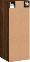 vidaXL - Wandkast - 34,5x34x90 - cm - bruin - eikenkleur