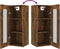vidaXL - Wandkast - 34,5x34x90 - cm - gerookt - eikenkleurig