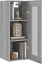 vidaXL - Wandkast - 34,5x34x90 - cm - gerookt - eikenkleurig