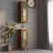 vidaXL - Wandkast - 34,5x34x90 - cm - gerookt - eikenkleurig