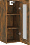 vidaXL - Wandkast - 34,5x34x90 - cm - gerookt - eikenkleurig