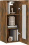 vidaXL - Wandkast - 34,5x34x90 - cm - gerookt - eikenkleurig