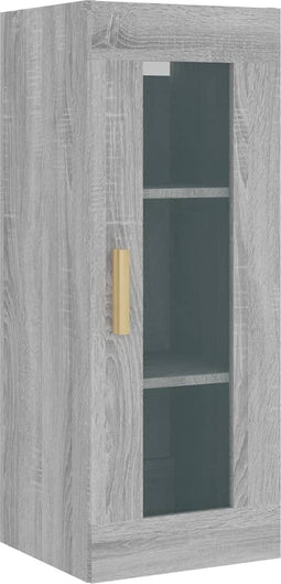 vidaXL - Wandkast - 34,5x34x90 - cm - grijs - sonoma - eikenkleurig