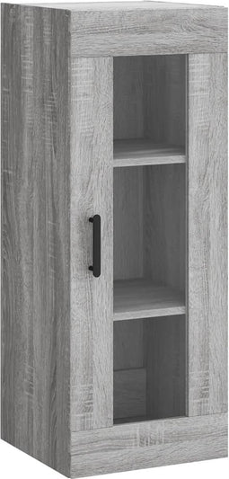 vidaXL - Wandkast - 34,5x34x90 - cm - grijs - sonoma - eikenkleurig