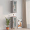 vidaXL - Wandkast - 34,5x34x90 - cm - grijs - sonoma - eikenkleurig